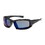 West Chester 250-CE-10093 Cefiro Full Frame Safety Glasses with Black Frame, Rubber Foam Padding, Blue Mirror Lens and Anti-Scratch / Anti-Fog Coating, Price/Pair
