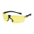 West Chester 250-MT-10074 Monteray II Rimless Safety Glasses with Black Temple, Amber Lens and Anti-Scratch Coating