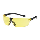 PIP 250-MT-10074 Monteray II Rimless Safety Glasses with Black Temple, Amber Lens and Anti-Scratch Coating