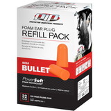 PIP 267-HPF210-1 Mega Bullet Disposable Soft Polyurethane Foam Ear Plugs - Dispenser Refill Pack