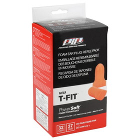 PIP 267-HPF510-1 Mega T-Fit T-Shape Disposable Soft Polyurethane Foam Ear Plugs - Dispenser Refill Pack