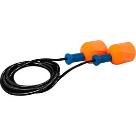 PIP 267-HPF610C EZ-Twist Disposable Soft Polyurethane Foam Corded Ear Plugs - NRR 30