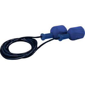 PIP 267-HPF610D Food Pro EZ-Twist Metal Detectable Polyurethane Foam Corded Ear Plugs - 30 NRR