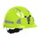 West Chester Evolution Deluxe 6151 Standard Brim Mining Hard Hat with HDPE Shell, 6-Point Polyester Suspension, Wheel Ratchet, CR2 Reflective Kit, Price/Each