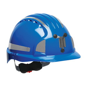 West Chester Evolution Deluxe 6151 Standard Brim Mining Hard Hat with HDPE Shell, 6-Point Polyester Suspension, Wheel Ratchet, CR2 Reflective Kit