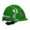 West Chester Evolution Deluxe 6151 Standard Brim Mining Hard Hat with HDPE Shell, 6-Point Polyester Suspension, Wheel Ratchet, CR2 Reflective Kit, Price/Each