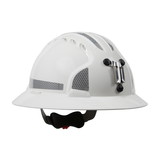 West Chester 280-EV6161MCR2 Evolution Deluxe 6161 Full Brim Mining Hard Hat with HDPE Shell, 6-Point Polyester Suspension, Wheel Ratchet Adjustment and CR2 Reflective Kit