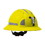 PIP 280-EV6161MCR2 Evolution Deluxe 6161 Full Brim Mining Hard Hat with HDPE Shell, 6-Point Polyester Suspension, Wheel Ratchet Adjustment and CR2 Reflective Kit, Price/Each
