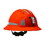 PIP 280-EV6161MCR2 Evolution Deluxe 6161 Full Brim Mining Hard Hat with HDPE Shell, 6-Point Polyester Suspension, Wheel Ratchet Adjustment and CR2 Reflective Kit, Price/Each