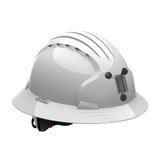 West Chester 280-EV6161M Evolution Deluxe 6161 Full Brim Mining Hard Hat with HDPE Shell, 6-Point Polyester Suspension and Wheel Ratchet Adjustment