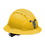 West Chester 280-EV6161M Evolution Deluxe 6161 Full Brim Mining Hard Hat with HDPE Shell, 6-Point Polyester Suspension and Wheel Ratchet Adjustment, Price/Each