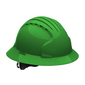 PIP 280-EV6161V Evolution Deluxe 6161 Vented, Full Brim Hard Hat with HDPE Shell, 6-Point Polyester Suspension and Wheel Ratchet Adjustment