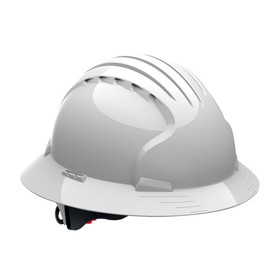 West Chester 280-EV6161 Evolution Deluxe 6161 Full Brim Hard Hat with HDPE Shell, 6-Point Polyester Suspension and Wheel Ratchet Adjustment