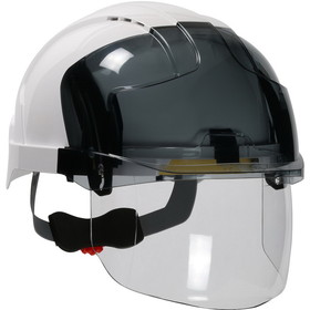 PIP 280-EVSV EVO VISTAshield Type I, Vented Industrial Safety Helmet with Lightweight ABS Shell, Integrated ANSI Z87.1 Faceshield, 6-Point Polyester Suspension and Wheel Ratchet Adjustment