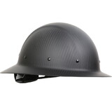 West Chester 280-HP1471R-11M Wolfjaw Full Brim Smooth Dome Hard Hat with Matte Carbon Fiber Shell, 8-Point Riveted Textile Suspension and Wheel-Ratchet Adjustment