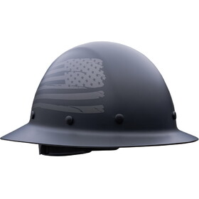 PIP 280-HP1481USA Wolfjaw Full Brim Smooth Dome Hard Hat with Fiberglass Resin Shell, Graphic USA Flag Design, 8-Point Riveted Textile Suspension and Wheel-Ratchet Adjustment