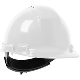 West Chester 280-HP241RV Whistler Vented, Cap Style Hard Hat with HDPE Shell, 4-Point Textile Suspension and Wheel Ratchet Adjustment