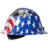 PIP 280-HP641R-USA Kilimanjaro Full Brim Hard Hat with HDPE Shell, 4-Point Textile Suspension Graphic Wrap and Wheel Ratchet Adjustment
