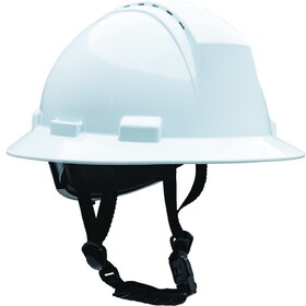 PIP 280-HP642RV-CH Kilimanjaro Type II Full Brim Safety Helmet with HDPE Shell, 4-Point Textile Suspension, Wheel Ratchet Adjustment Vented, With 4-Point Chinstrap