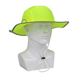 West Chester 282-AFB375-LY HardCap Hi-Vis Ranger Style Bump Cap with HDPE Protective Liner, Adjustable Back and Chin Strap