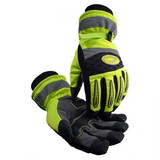 PIP 2991 Caiman Synthetic Leather Patch Palm Glove with Hi-Vis Polyester Back - Heatrac Insulation