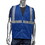 PIP 301-0702Z-BL/S Non-Ansi Mesh Vest, 2 Pockets, Zipper Closure, 2In. Tape, Bl, Price/each