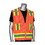 West Chester 302-0500M PIP ANSI Type R Class 2 Two-Tone Eleven Pocket Mesh Surveyors Vest, Price/Each