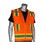 West Chester 302-0500 PIP ANSI Type R Class 2 Two-Tone Eleven Pocket Surveyors Vest with Solid Front and Mesh Back, Price/Each