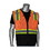 West Chester 302-0650D PIP ANSI Type R Class 2 Two-Tone Eleven Pocket Tech-Ready Mesh Surveyors Vest with Ripstop Black Bottom Front and &quot;D&quot; Ring Access, Price/Each