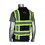 West Chester 302-0800D-BK PIP ANSI Type O Class 1 Black Two-Tone Eleven Pocket Tech-Ready Mesh Surveyors Vest, Price/Each