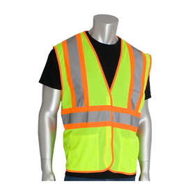 West Chester 302-MVAT PIP ANSI Type R Class 2 Two-Tone Three Pocket Mesh Vest