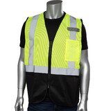 PIP 302-V173B PIP ANSI Type R Class 2 Three Pocket Mesh Vest with Black Bottom Front