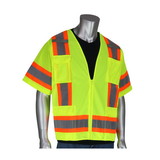 West Chester 303-0500 PIP ANSI Type R Class 3 Two-Tone Surveyor Eleven Pocket Vest