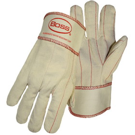 PIP 30SI Boss Cotton Corded Double Palm Glove with Nap-In Finish - Rubberized Safety Cuff