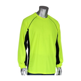 PIP 310-1150B PIP Non-ANSI Long Sleeve T-Shirt with 50+ UPF Sun Protection, Insect Repellent Treatment and Black Trim