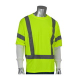 West Chester 313-CNTSELY-PRI18W PIP ANSI Type R Class 3 Short Sleeve T-Shirt with Integrated Pritex Antimicrobial Sleeve