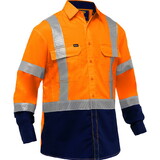 PIP 313M6491H Bisley ANSI Type R Class 3 Long Sleeve Work Shirt with X-Airflow and Navy Bottom