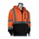 PIP 323-1370B PIP ANSI Type R Class 3 Full Zip Hooded Sweatshirt with Black Bottom, Price/Each