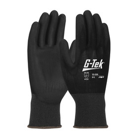 PIP 33-325 G-Tek Heavy Weight Seamless Knit Nylon Glove with Extra Thick Polyurethane Coated Flat Grip on Palm &amp; Fingers