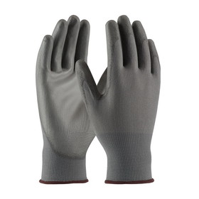 PIP 33-G115 PIP Seamless Knit Polyester Glove with Polyurethane Coated Flat Grip on Palm &amp; Fingers