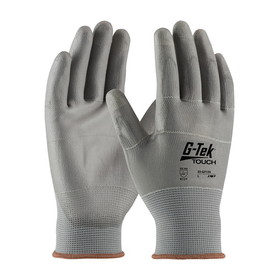 PIP 33-GT125 G-Tek Touch Seamless Knit Nylon / Polyester Glove with Polyurethane Coated Flat Grip on Palm &amp; Fingers - Touchscreen Compatible