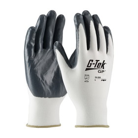 PIP 34-225 G-Tek GP Seamless Knit Nylon Glove with Nitrile Coated Smooth Grip on Palm &amp; Fingers
