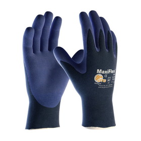 PIP 34-274 MaxiFlex Elite Ultra Light Weight Seamless Knit Nylon Glove with Nitrile Coated MicroFoam Grip on Palm &amp; Fingers