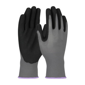 PIP 34-300 G-Tek GP Seamless Knit Polyester Glove with Nitrile Coated MicroSurface Grip on Palm &amp; Fingers - 13 Gauge