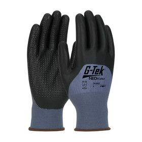 PIP 34-643 G-Tek NeoFoam Seamless Nylon Glove with NeoFoam Coated Palm, Fingers &amp; Knuckles and Micro Dot Palm - Touchscreen Compatible