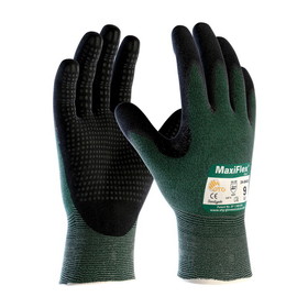 PIP 34-8443 MaxiFlex Cut Seamless Knit Engineered Yarn Glove with Premium Nitrile Coated MicroFoam Grip on Palm &amp; Fingers - Micro Dot Palm