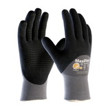 PIP 34-845 MaxiFlex Endurance Seamless Knit Nylon Glove with Nitrile Coated MicroFoam Grip on Palm, Fingers & Knuckles - Micro Dot Palm