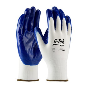 PIP 34-C229 G-Tek GP Seamless Knit Nylon Glove with Nitrile Coated Smooth Grip on Palm &amp; Fingers