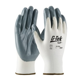 PIP 34-C234 G-Tek Seamless Knit Nylon Glove with Nitrile Coated Foam Grip on Palm &amp; Fingers - Economy Grade