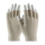 West Chester 35-C119 PIP Medium Weight Seamless Knit Cotton/Polyester Glove - Natural with Half-Finger